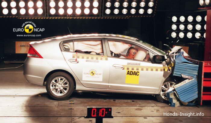 Видео и фото краш-теста Euro NCAP автомобиля Honda Insight 2009
