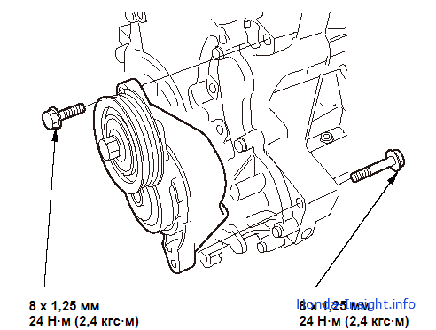 Автоматический натяжитель приводного ремня Honda Insight: проверка, замена, замена шкива
