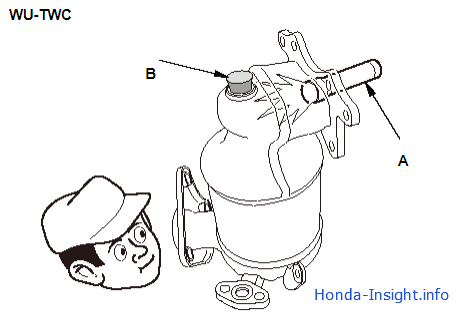 Проверка каталитического нейтрализатора в Honda Insight